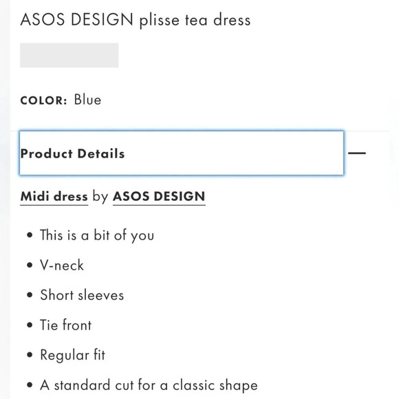 NWT ASOS PLISSE TEA MIDI DRESS - Picture 4 of 12